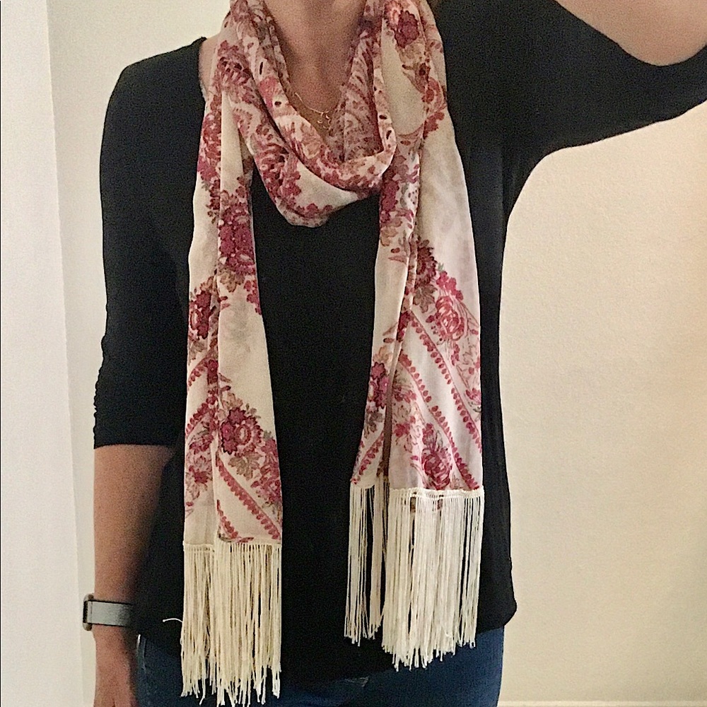 Boho Scarf or Wrap with Fringe